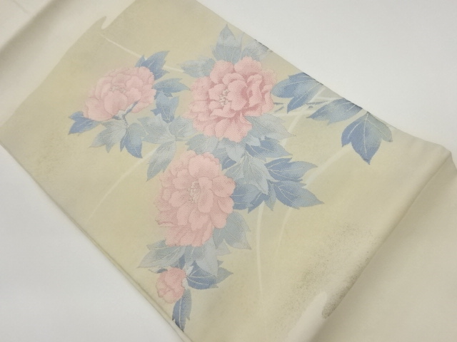 リサイクル　牡丹模様織出し名古屋帯